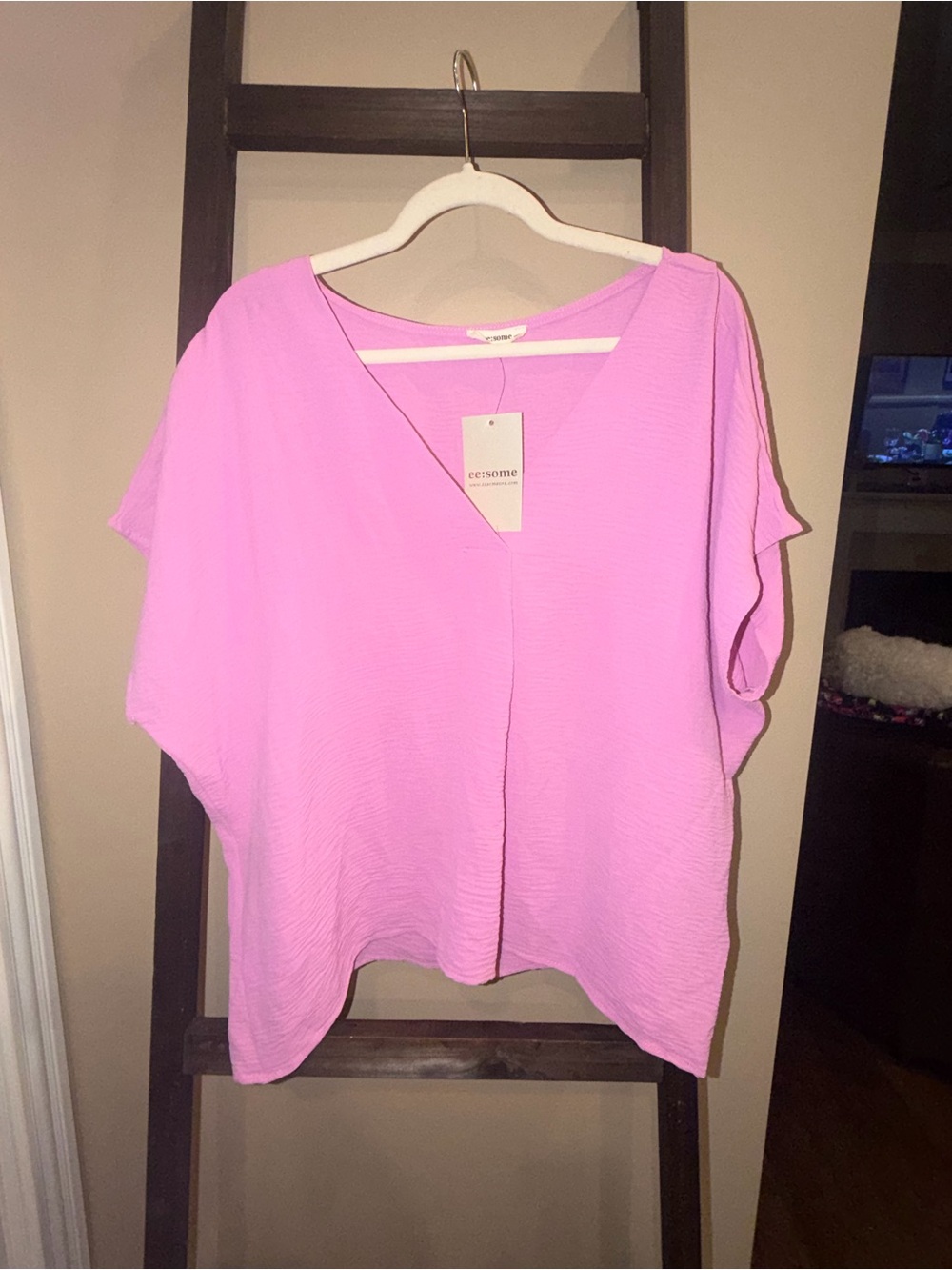 Evereve pink V-Neck Dolman Sleeve Top